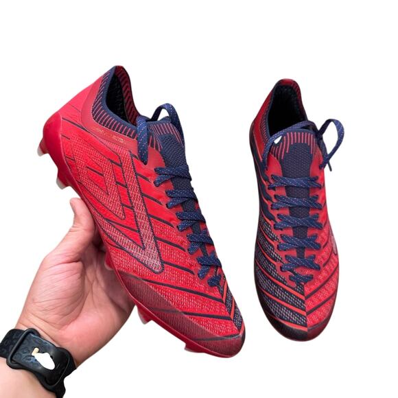 Umbro Velocita Elixir Pro FG Soccer Cleats Red Blue Men’s 7.5 New $275 MSRP - Picture 1 of 6